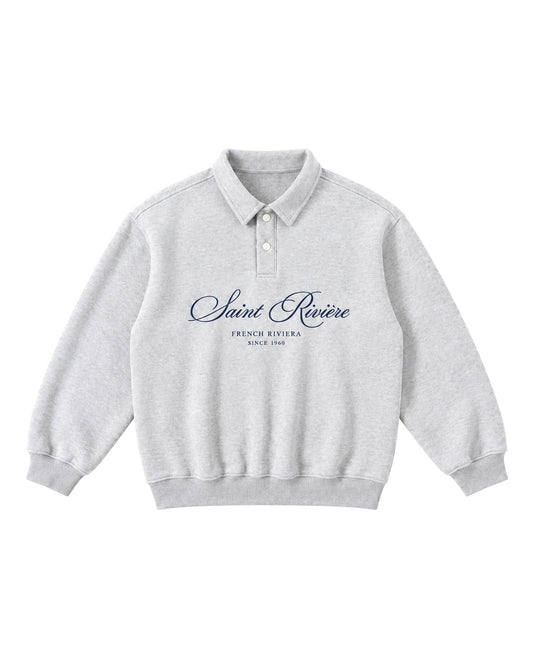 Signature Buttoned Polo Sweatshirt